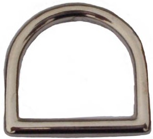 Shiny silver D-ring accessory
