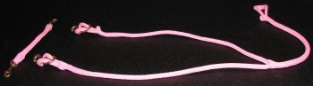 Long pink pet leash displayed