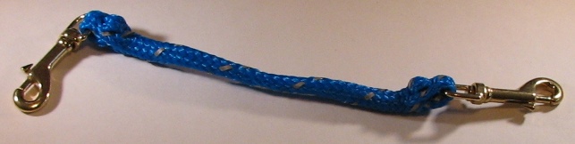 Blue rope with snap hooks