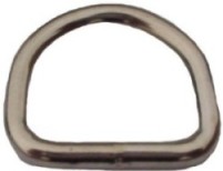 Silver D-shaped ring accessory