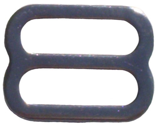 Metal belt buckle with two slots