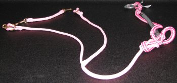Pink braided rope with hooks