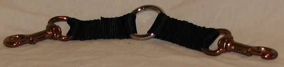 Black rope with silver metal rings