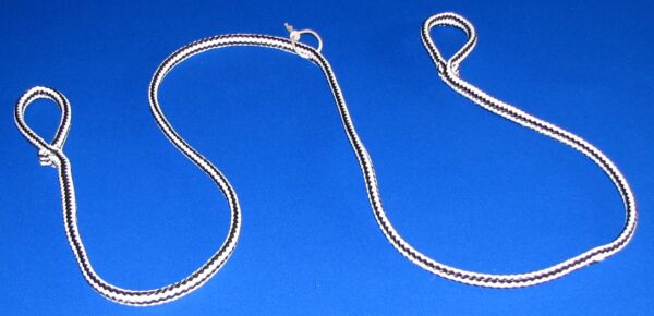 Coiled rope with blue backdrop