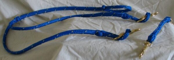 Blue rope on fabric background