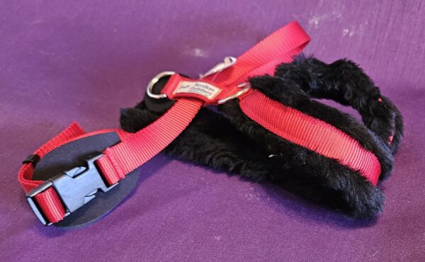 Skijoring/Sledding/Canicross Harness Superplush padding Bright Red 18 Neck CLEARANCE