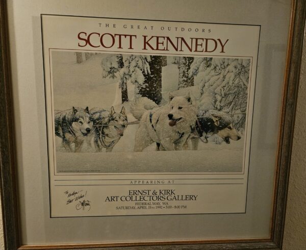 Poster for Scott Kennedy showing at Ernst & Kirk Gallery April 11, 1992 CLEARANCE