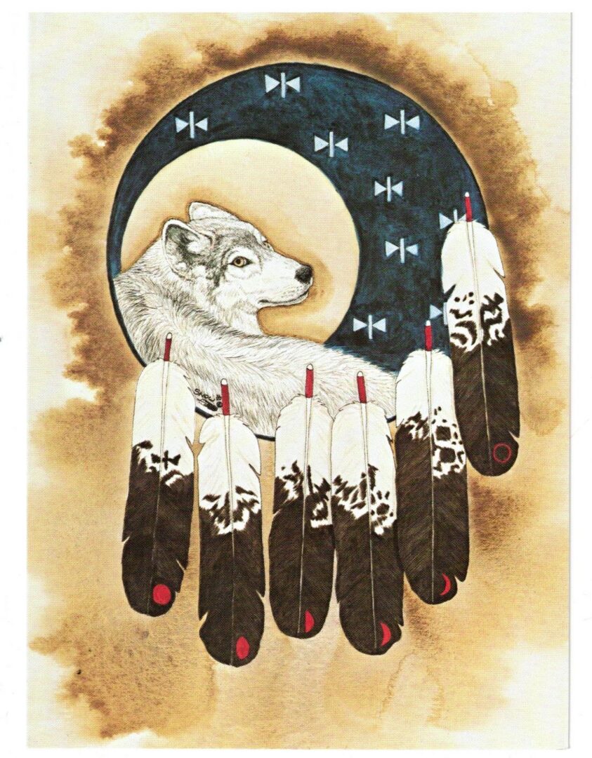 NOTECARD Wolf Song by Carol Snow