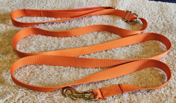 Lead 10’x1″Burnt Orange 2 Snaps Adjustable ring CLEARANCE