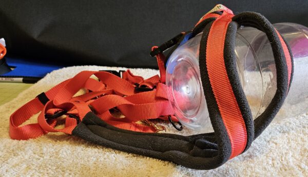 Weight Pull Harness-1″ Webbing Polar Fleece over Neoprene Padding Red 26" x 34"  CLEARANCE